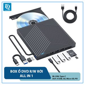 Box DVD Gắn Ngoài Cổng Type-C USB 3.0 DVD/RW VCD Cho Laptop Máy Tính