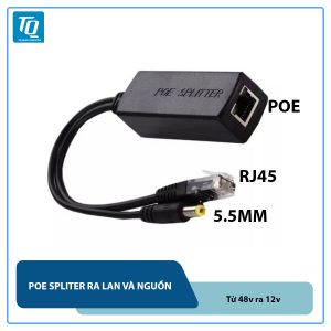 Bộ chuyển đổi POE Spiltter sang USB 12V cho Camera IP chân tròn 5.5X2.1 mm