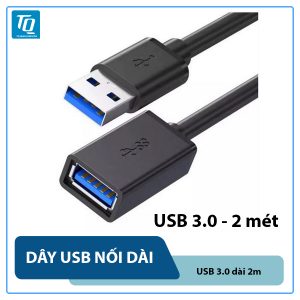 Dây USB 3.0 Nối Dài 2 mét Đen dùng cho chuột, bàn phím, máy in