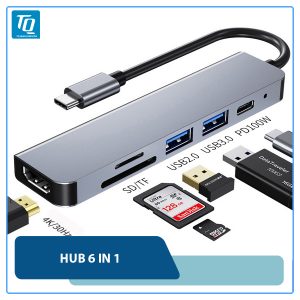 HUB USB Type-C - USB 3.0 to HDMI,USB 3.0,SD,TF,RJ45,PD Type-C cho Laptop