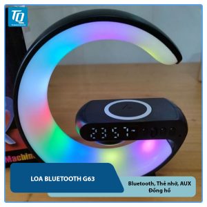 Loa Bluetooth Chữ G Tích Hợp Đèn LED RGB & Sạc Không Dây – Âm Thanh Chuẩn, Hiệu Ứng Ánh Sáng