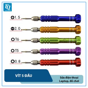 Bộ Tua Vít Sửa Điện Thoại, Laptop 5 Đầu Tiện Lợi