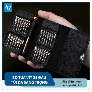 Bộ Tua Vít Mini 25 Đầu túi da Sửa Điện Thoại, Tivi, Máy Tính