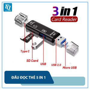 Đầu đọc thẻ đa năng USB 3.0 Loại C USB Micro USB SD TF OTG Loại C Adapter