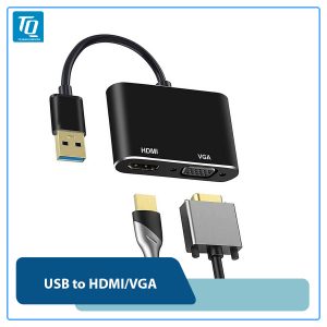 Cáp chuyển USB 3.0 ra HDMI và VGA - Hỗ Trợ Hình Ảnh Full HD 1080
